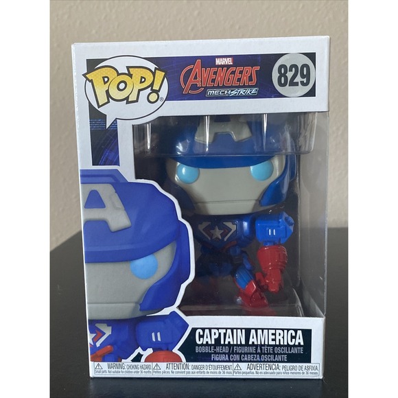 Marvel Avengers Mech Strike Captain America Funko Pop Figure #829 - Picture 1 of 8